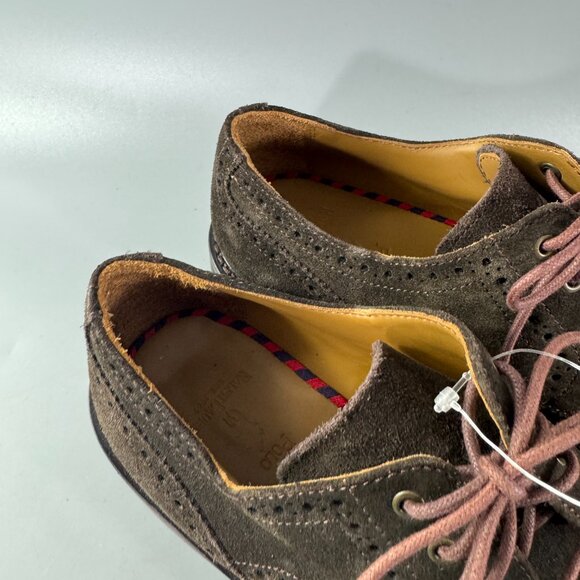 New Polo Ralph Lauren Brown Suede Norbeck Wingtip Vibram Sole Leather Shoes 9 D main image 11